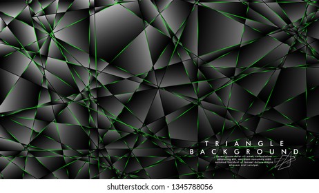 ABSTRACT BACKGROUND OF GEOMETRIC WITH luxurious polygon patterns and GREEN triangle lines