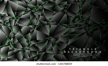 ABSTRACT BACKGROUND OF GEOMETRIC WITH luxurious polygon patterns and GREEN triangle lines