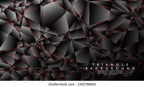 ABSTRACT BACKGROUND OF GEOMETRIC WITH luxurious polygon patterns and RED triangle lines