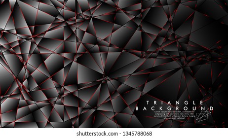 ABSTRACT BACKGROUND OF GEOMETRIC WITH luxurious polygon patterns and RED triangle lines