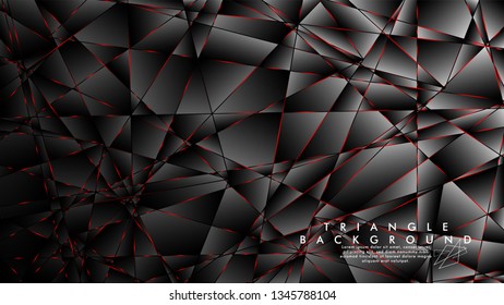 ABSTRACT BACKGROUND OF GEOMETRIC WITH luxurious polygon patterns and RED triangle lines