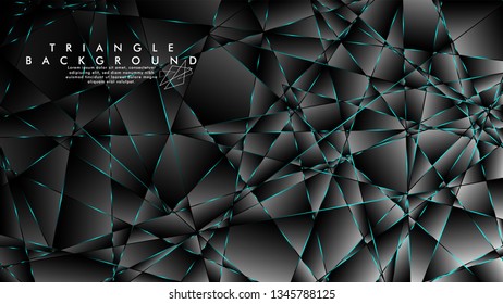 ABSTRACT BACKGROUND OF GEOMETRIC WITH luxurious polygon patterns. BLUE LIGHT triangle line