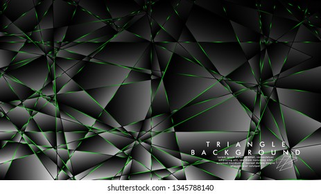 ABSTRACT BACKGROUND OF GEOMETRIC WITH luxurious polygon patterns and GREEN triangle lines