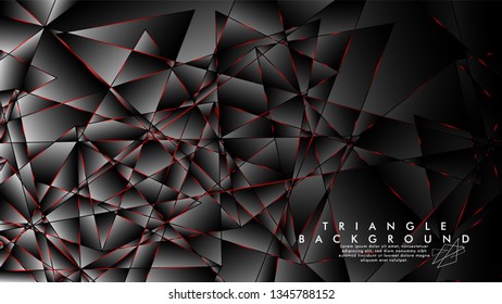 ABSTRACT BACKGROUND OF GEOMETRIC WITH luxurious polygon patterns and RED triangle lines