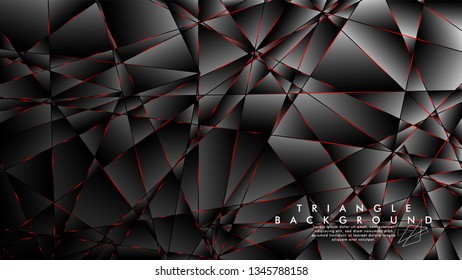 ABSTRACT BACKGROUND OF GEOMETRIC WITH luxurious polygon patterns and RED triangle lines