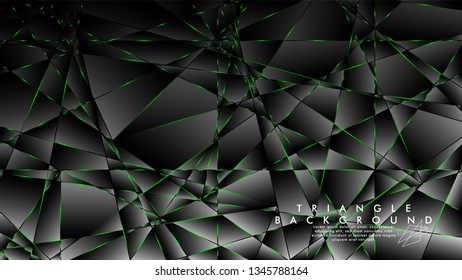 ABSTRACT BACKGROUND OF GEOMETRIC WITH luxurious polygon patterns and GREEN triangle lines