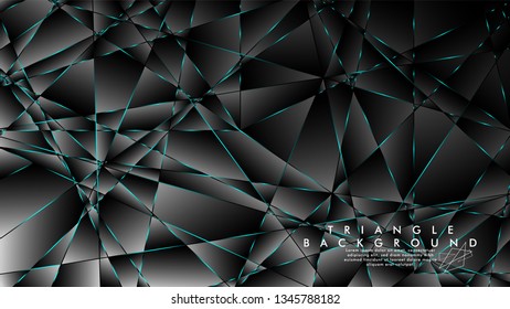 ABSTRACT BACKGROUND OF GEOMETRIC WITH luxurious polygon patterns. BLUE LIGHT triangle line