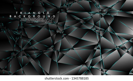ABSTRACT BACKGROUND OF GEOMETRIC WITH luxurious polygon patterns. BLUE LIGHT triangle line