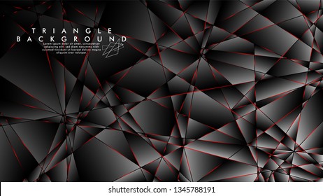 ABSTRACT BACKGROUND OF GEOMETRIC WITH luxurious polygon patterns and RED triangle lines