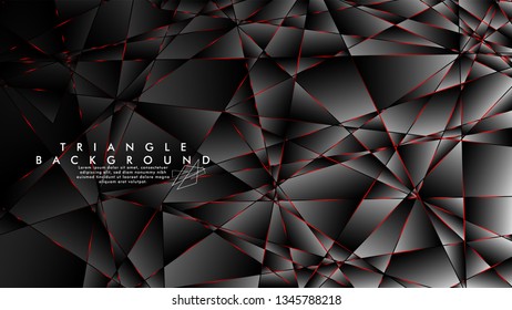 ABSTRACT BACKGROUND OF GEOMETRIC WITH luxurious polygon patterns and RED triangle lines