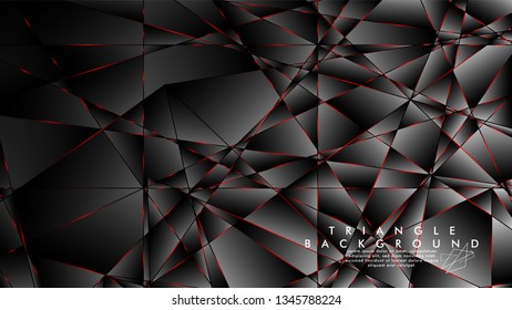 ABSTRACT BACKGROUND OF GEOMETRIC WITH luxurious polygon patterns and RED triangle lines