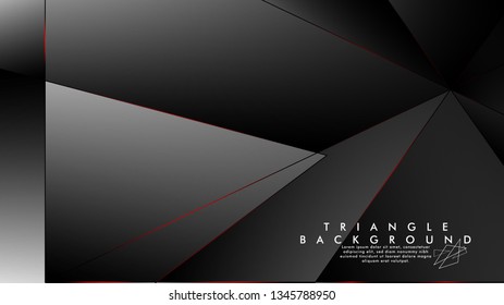 ABSTRACT BACKGROUND OF GEOMETRIC WITH luxurious polygon patterns and RED triangle lines