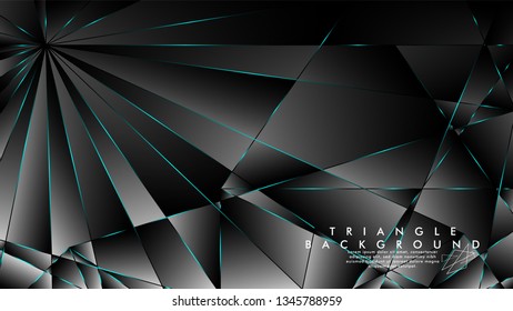 ABSTRACT BACKGROUND OF GEOMETRIC WITH luxurious polygon patterns. BLUE LIGHT triangle line
