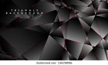 ABSTRACT BACKGROUND OF GEOMETRIC WITH luxurious polygon patterns and RED triangle lines