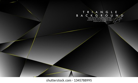 ABSTRACT BACKGROUND OF GEOMETRIC WITH luxurious polygon patterns and YELLOW triangle lines