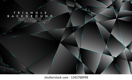 ABSTRACT BACKGROUND OF GEOMETRIC WITH luxurious polygon patterns. BLUE LIGHT triangle line