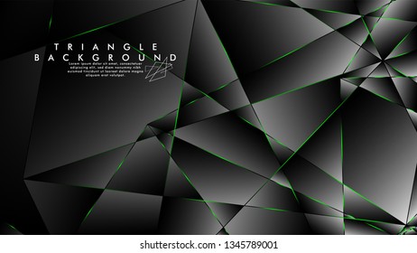 ABSTRACT BACKGROUND OF GEOMETRIC WITH luxurious polygon patterns and GREEN triangle lines