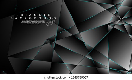 ABSTRACT BACKGROUND OF GEOMETRIC WITH luxurious polygon patterns. BLUE LIGHT triangle line