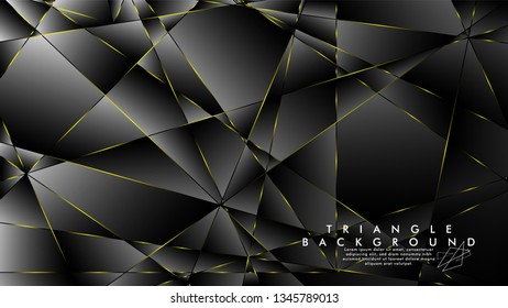ABSTRACT BACKGROUND OF GEOMETRIC WITH luxurious polygon patterns and YELLOW triangle lines