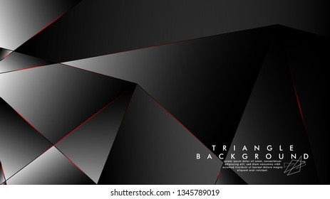ABSTRACT BACKGROUND OF GEOMETRIC WITH luxurious polygon patterns and RED triangle lines