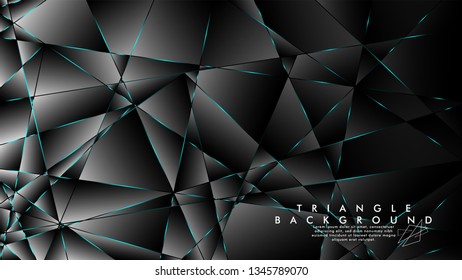 ABSTRACT BACKGROUND OF GEOMETRIC WITH luxurious polygon patterns. BLUE LIGHT triangle line