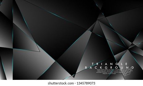 ABSTRACT BACKGROUND OF GEOMETRIC WITH luxurious polygon patterns. BLUE LIGHT triangle line