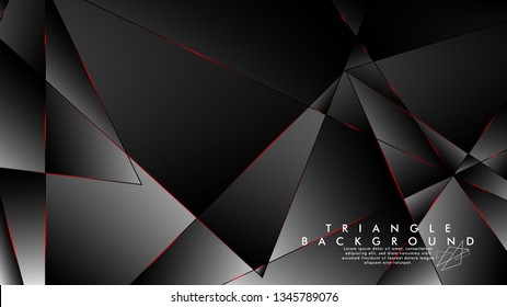 ABSTRACT BACKGROUND OF GEOMETRIC WITH luxurious polygon patterns and RED triangle lines