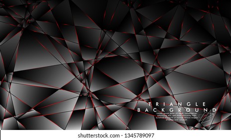 ABSTRACT BACKGROUND OF GEOMETRIC WITH luxurious polygon patterns and RED triangle lines