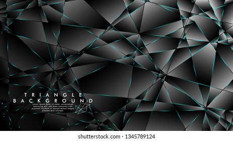 ABSTRACT BACKGROUND OF GEOMETRIC WITH luxurious polygon patterns. BLUE LIGHT triangle line