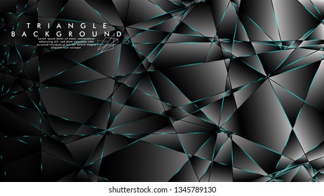 ABSTRACT BACKGROUND OF GEOMETRIC WITH luxurious polygon patterns. BLUE LIGHT triangle line