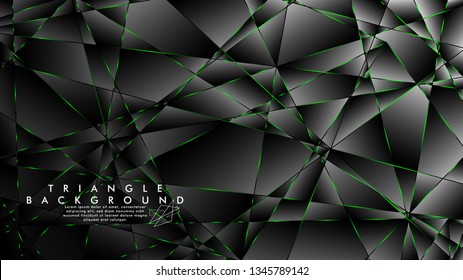 ABSTRACT BACKGROUND OF GEOMETRIC WITH luxurious polygon patterns and GREEN triangle lines