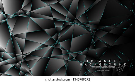 ABSTRACT BACKGROUND OF GEOMETRIC WITH luxurious polygon patterns. BLUE LIGHT triangle line