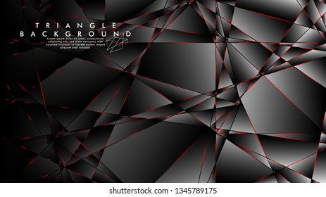 ABSTRACT BACKGROUND OF GEOMETRIC WITH luxurious polygon patterns and RED triangle lines