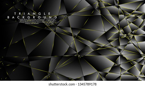 ABSTRACT BACKGROUND OF GEOMETRIC WITH luxurious polygon patterns and YELLOW triangle lines