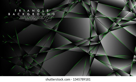 ABSTRACT BACKGROUND OF GEOMETRIC WITH luxurious polygon patterns and GREEN triangle lines