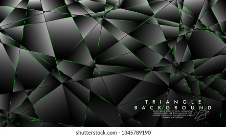 ABSTRACT BACKGROUND OF GEOMETRIC WITH luxurious polygon patterns and GREEN triangle lines