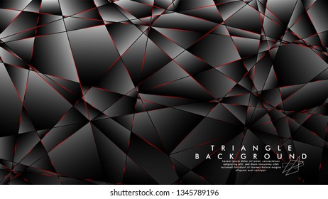 ABSTRACT BACKGROUND OF GEOMETRIC WITH luxurious polygon patterns and RED triangle lines