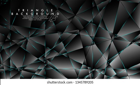 ABSTRACT BACKGROUND OF GEOMETRIC WITH luxurious polygon patterns. BLUE LIGHT triangle line