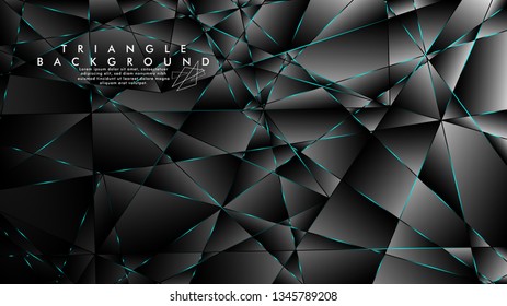 ABSTRACT BACKGROUND OF GEOMETRIC WITH luxurious polygon patterns. BLUE LIGHT triangle line