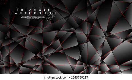 ABSTRACT BACKGROUND OF GEOMETRIC WITH luxurious polygon patterns and RED triangle lines