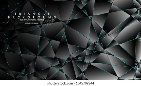 ABSTRACT BACKGROUND OF GEOMETRIC WITH luxurious polygon patterns. BLUE LIGHT triangle line