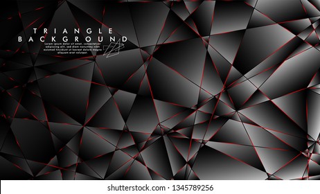 ABSTRACT BACKGROUND OF GEOMETRIC WITH luxurious polygon patterns and RED triangle lines