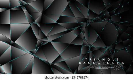 ABSTRACT BACKGROUND OF GEOMETRIC WITH luxurious polygon patterns. BLUE LIGHT triangle line