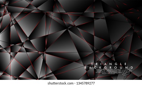 ABSTRACT BACKGROUND OF GEOMETRIC WITH luxurious polygon patterns and RED triangle lines