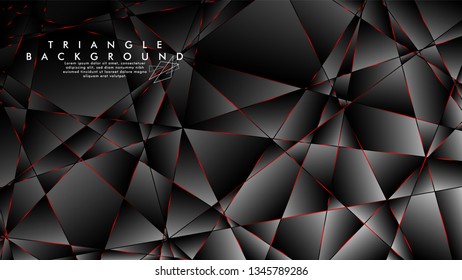 ABSTRACT BACKGROUND OF GEOMETRIC WITH luxurious polygon patterns and RED triangle lines