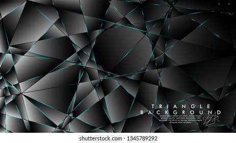 ABSTRACT BACKGROUND OF GEOMETRIC WITH luxurious polygon patterns. BLUE LIGHT triangle line
