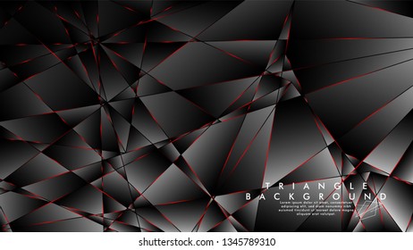 ABSTRACT BACKGROUND OF GEOMETRIC WITH luxurious polygon patterns and RED triangle lines