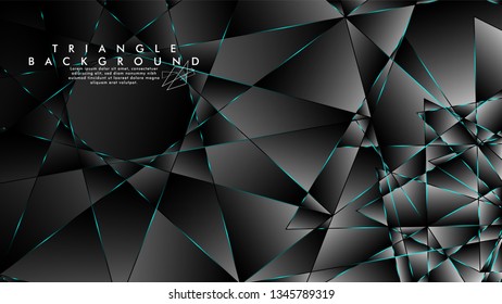 ABSTRACT BACKGROUND OF GEOMETRIC WITH luxurious polygon patterns. BLUE LIGHT triangle line