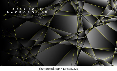 ABSTRACT BACKGROUND OF GEOMETRIC WITH luxurious polygon patterns and YELLOW triangle lines