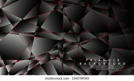 ABSTRACT BACKGROUND OF GEOMETRIC WITH luxurious polygon patterns and RED triangle lines